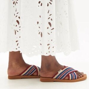 Authentic EUC Chloe Woody Multicolored Sandals